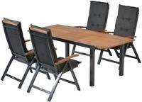 Garten-Essgruppe MERXX "Tilos", grau (grafit, dunkelgrau), B:60cm H:116cm T:73cm,