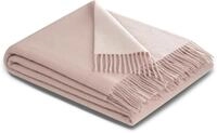 Plaid BIEDERLACK "teal-green", rosa (ros&eacute;, ecru), B:130cm L:170cm, Kaschmir, Wolle,