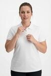 Poloshirt MAIER SPORTS "D GG Poloshirt", Damen, Gr. 54, wei&szlig;, Web,...