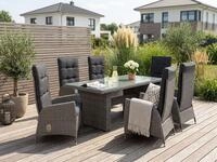 Garten-Essgruppe KONIFERA "Brisbane", grau (grau, anthrazit), B:62cm H:112cm T:65cm,