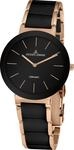 Keramikuhr JACQUES LEMANS "Monaco", rosa (schwarz, ros&eacute;goldfarben), Armbanduhren,