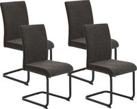 Freischwinger HELA "LINN", braun (braun, schwarz, braun), B:43cm H:92cm T:54cm, 100%