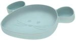 Teller L&Auml;SSIG "Esslernteller mit Saugfu&szlig; Little Chums 25,5 x 3,3 x 18 cm", blau,