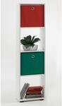 Mehrzweckregal FMD "Mega 4", wei&szlig;, B:36,5cm H:138,5cm T:33cm, Holzwerkstoff, Regale,