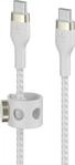 BELKIN Smartphone-Kabel "PRO Flex USB-C/USB-C-Kabel", wei&szlig;, 200cmcm, 60 kW, Kabel,