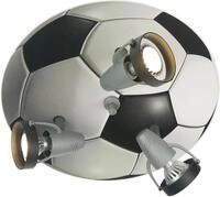 NIERMANN Deckenleuchte "Fu&szlig;ball, Kinderlampe", grau (grau, schwarz), 3, H: 15cm, 1