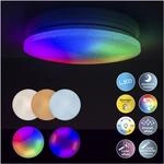 N&Auml;VE LED Deckenleuchte "Sligo", bunt, 1, &Oslash; 38cm H: 6,5cm, 1 Stk., Leuchten,