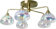 N&Auml;VE LED Deckenleuchte "Varna", grau (messingfarben), 5, &Oslash; 50cm H: 23cm, 1 Stk.,