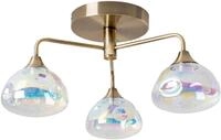 N&Auml;VE LED Deckenleuchte "Varna", grau (messingfarben), 3, H: 19,5cm, 1 Stk.,