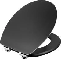 WC-Sitz CORNAT "Steel", schwarz, MDF - Mitteldichte Holzfaserplatte, WC-Sitze,
