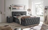 ED EXCITING DESIGN "CASHFIELD, Doppelbett mit Bettkasten und Taschenfederkernmatratze