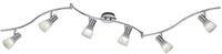 TRIO LEUCHTEN LED Deckenstrahler "Levisto", grau (nickelfarben), 6, Leuchten, LED