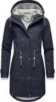 Regenmantel PEAK TIME "Regenjacke L60042", Damen, Gr. XS, blau (india ink22),
