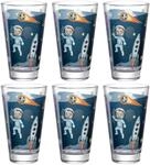 Gl&auml;ser-Set LEONARDO "BAMBINI AVVENTURA Weltall", bunt (mehrfarbig), H:13cm &Oslash;:8cm,