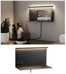 PAULMANN LED Wandleuchte "Jarina 4,5W/1,6W USBC 230V 3000K Metall", schwarz, 1, H: