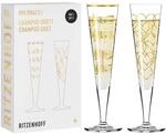 Champagnerglas RITZENHOFF "Champagnergl&auml;ser Goldnacht 205 ml 2er Set gold", gold, 2