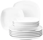Geschirr-Set SELTMANN WEIDEN "Tafelservice Lido 12er Set wei&szlig;", wei&szlig;, 12,