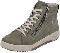 Schn&uuml;rboots RIEKER SPORT, Damen, Gr. 37, gr&uuml;n (khaki), Leder, Schuhe Schn&uuml;rboots,