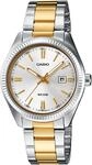 Quarzuhr, silber (edelstahlfarben, goldfarben, silberfarben), CASIO TIMELESS