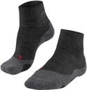 Wandersocken FALKE "TK2 Explore Short", Damen, Gr. 35-36, grau (asphalt meliert),