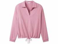 TOM TAILOR Damen Sweatshirt in Melange Optik, rosa, Melange Optik, Gr. XL