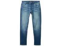 TOM TAILOR Herren Regular Tapered Jeans mit recycelter Baumwolle, blau, Uni, Gr.