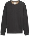 TOM TAILOR Herren Strickpullover aus Baumwolle, grau, Meliert, Gr. XXL