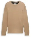 TOM TAILOR Herren Strickpullover aus Baumwolle, braun, Meliert, Gr. XXL