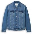 TOM TAILOR Damen Plus Size - Jeansjacke mit Bio-Baumwolle, blau, Uni, Gr. 46