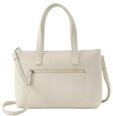 TOM TAILOR Damen TTELIS M Shopper mit Ziernaht, wei&szlig;, Uni, Gr. ONESIZE