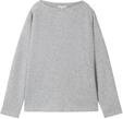 TOM TAILOR Damen Soft-Touch Sweatshirt mit Knopf-Details, grau, Meliert, Gr. XXL