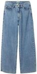 TOM TAILOR M&auml;dchen Wide Leg Jeans, blau, Uni, Gr. 152