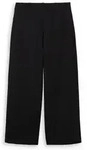 TOM TAILOR DENIM Damen High Waist Culotte Hose, schwarz, Uni, Gr. XL