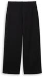 TOM TAILOR DENIM Damen High Waist Culotte Hose, schwarz, Uni, Gr. XL