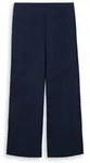 TOM TAILOR DENIM Damen High Waist Culotte Hose, blau, Uni, Gr. XL