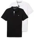 TOM TAILOR Herren Poloshirts im 2er-Pack, wei&szlig;, Uni, Gr. XXL