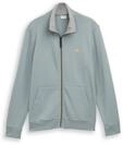 TOM TAILOR Herren Sweatjacke mit Stehkragen, gr&uuml;n, Uni, Gr. XXL