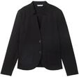 TOM TAILOR Damen Slim Fit Blazer mit Ottoman Struktur, schwarz, Uni, Gr. XXL