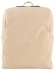 TOM TAILOR Damen TTROSA M Rucksack in Canvas-Optik mit Logopr&auml;gung, beige, Uni, Gr.