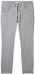 TOM TAILOR Damen Tapered Relaxed Hose, grau, Uni, Gr. 36/28