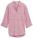 TOM TAILOR Damen Bluse mit Brusttaschen, rot, Meliert, Gr. 36