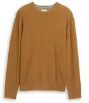 TOM TAILOR Herren Strickpullover aus Baumwolle, braun, Meliert, Gr. XXL