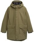 TOM TAILOR DENIM Herren Parka mit wasserabweisender Funktion, gr&uuml;n, Uni, Gr....