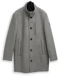 TOM TAILOR Herren 2-in-1 Wollmantel mit abnehmbarer Innenjacke, grau, Meliert,...