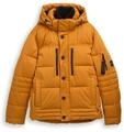 TOM TAILOR Herren Puffer-Jacke mit abnehmbarer Kapuze, braun, Uni, Gr. XXL