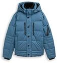 TOM TAILOR Herren Puffer-Jacke mit abnehmbarer Kapuze, blau, Uni, Gr. XXL