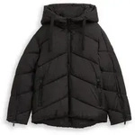 TOM TAILOR Damen Puffer-Jacke mit Kapuze, schwarz, Uni, Gr. XXL