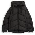 TOM TAILOR Damen Puffer-Jacke mit Kapuze, schwarz, Uni, Gr. XXL