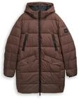 TOM TAILOR Herren Puffer Parka mit Kapuze, braun, Uni, Gr. XL
