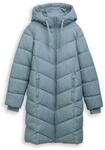 TOM TAILOR Damen Puffer-Mantel mit Kapuze, gr&uuml;n, Uni, Gr. M